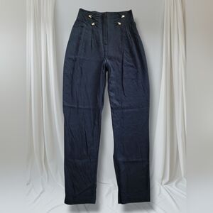 Vintage 80's IIF Ultra High Rise Lightweight Rayon‎ Tapered Pants US 2